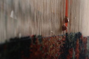استفاده چله از جنس پنبه در فرش دستباف فراهان